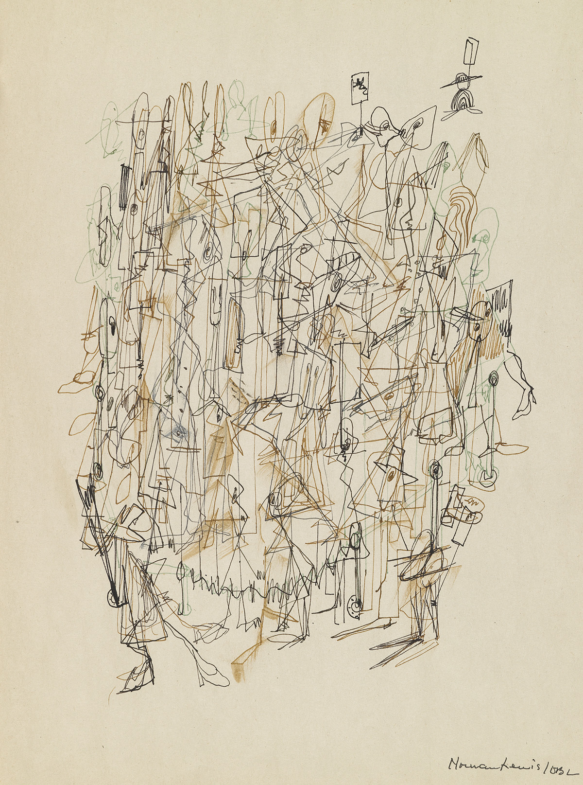 NORMAN LEWIS (1909 - 1979) Untitled (Processional Composition).